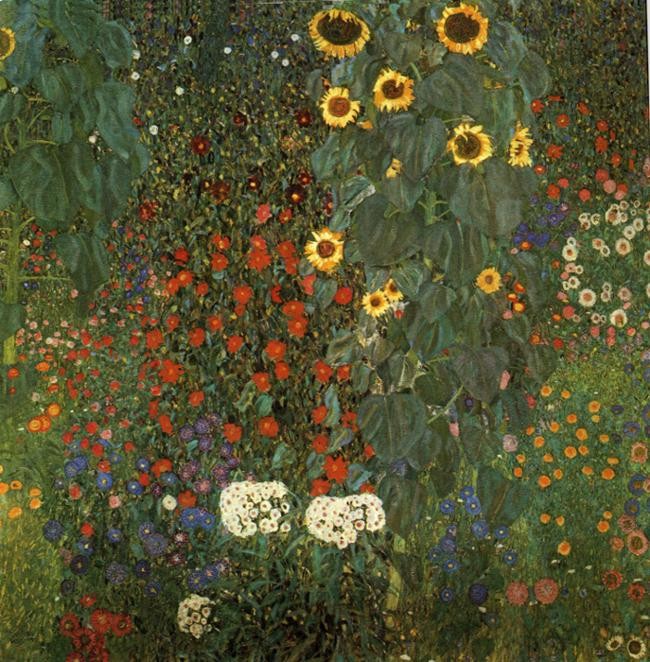 Gustav Klimt Country Garden with Sunflowers